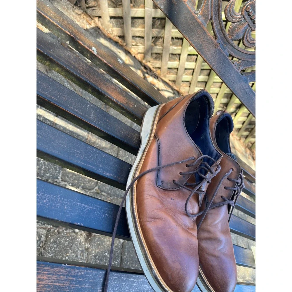 Cole Haan Mens‎ Leather Dress Shoes, Lace Up Oxfords - Size 13M